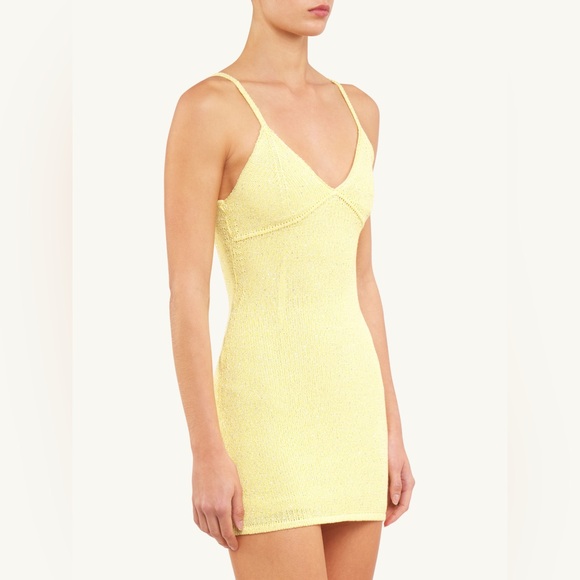 Asta Resort Delilah Mini Dress - Butter Yellow Sequin - Picture 2 of 13